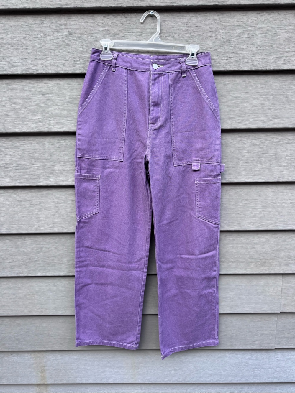 Altar’d State Purple Carpenter Cargo Pants Women’s Small Utility Wide Leg